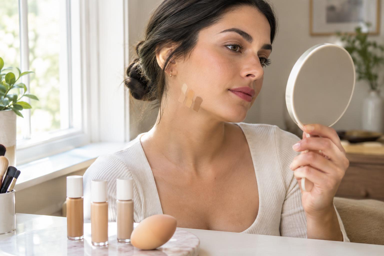 How to Find Your Foundation Shade and Check It in Natural Light